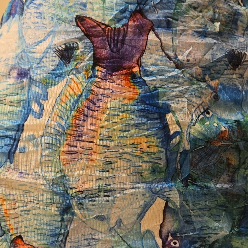 Snoskins gauzy tropical fish top Sz M 🎁 - Picture 5 of 7